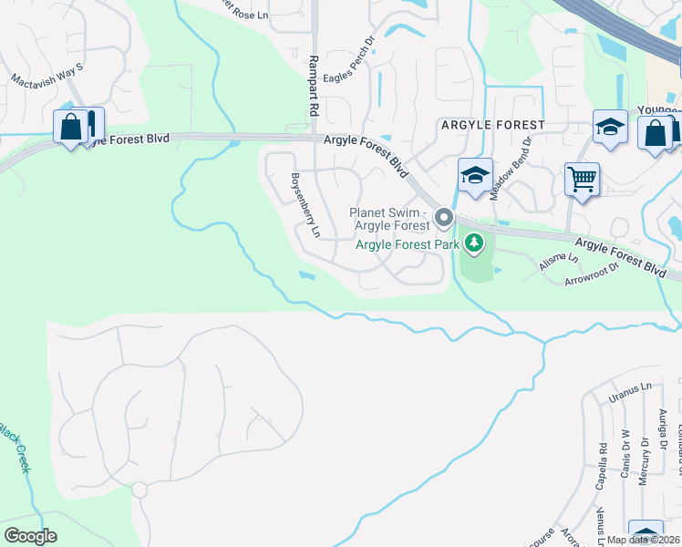 map of restaurants, bars, coffee shops, grocery stores, and more near 8681 Bishopswood Drive in Jacksonville