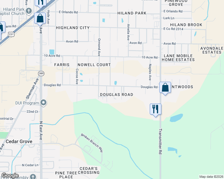 map of restaurants, bars, coffee shops, grocery stores, and more near 2314 Kings Avenue in Panama City
