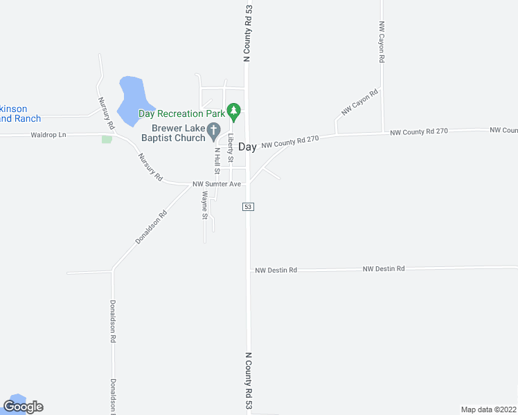 map of restaurants, bars, coffee shops, grocery stores, and more near 4348 County Road 53 in Mayo