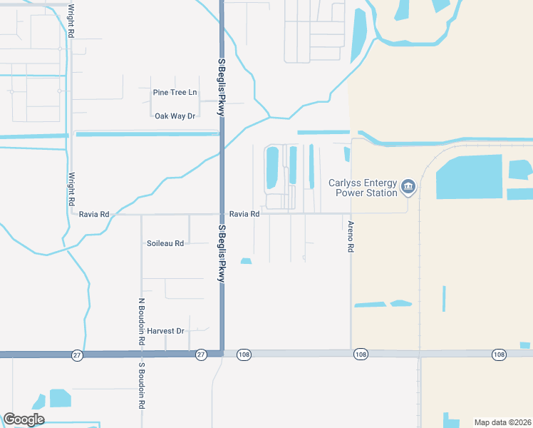 map of restaurants, bars, coffee shops, grocery stores, and more near 1094 Ravia Road in Sulphur