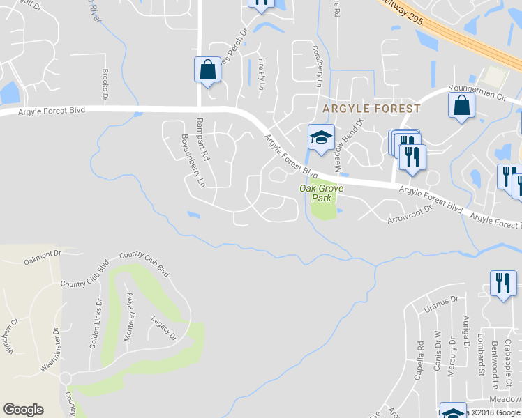 map of restaurants, bars, coffee shops, grocery stores, and more near 7069 Beechfern Lane South in Jacksonville