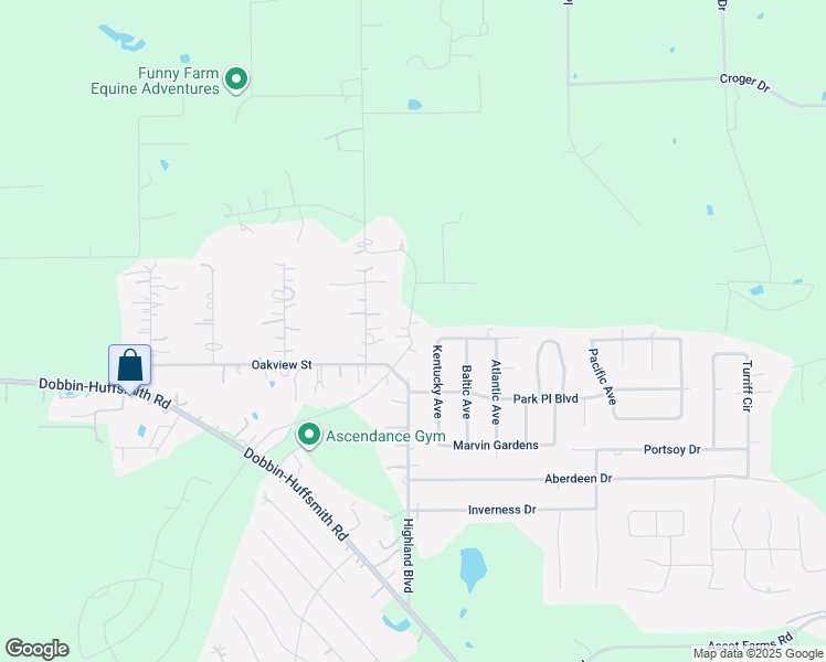 map of restaurants, bars, coffee shops, grocery stores, and more near 30006 Highland Boulevard in Magnolia