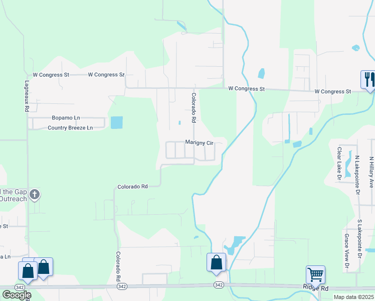 map of restaurants, bars, coffee shops, grocery stores, and more near 210212 West Marigny Circle in Duson