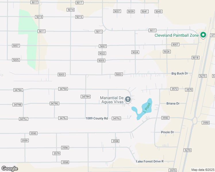 map of restaurants, bars, coffee shops, grocery stores, and more near 737 Road 5003 in Cleveland