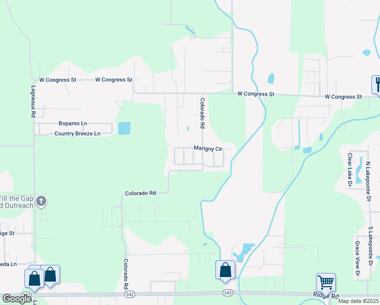 map of restaurants, bars, coffee shops, grocery stores, and more near 210212 West Marigny Circle in Duson