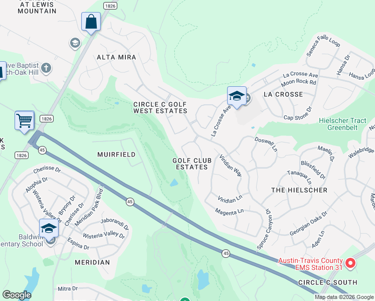 map of restaurants, bars, coffee shops, grocery stores, and more near 7529 Harlow Drive in Austin