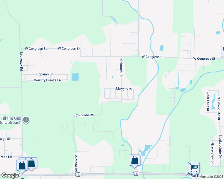 map of restaurants, bars, coffee shops, grocery stores, and more near 210212 West Marigny Circle in Duson