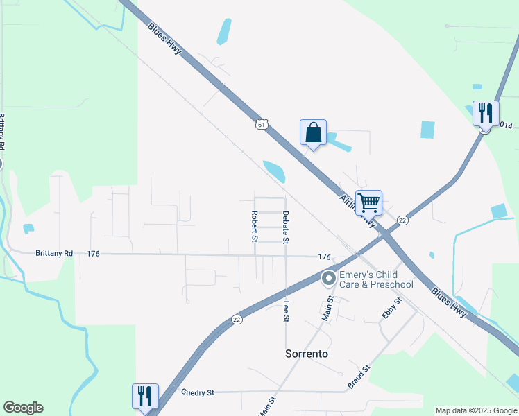 map of restaurants, bars, coffee shops, grocery stores, and more near 8365 Robert Street in Sorrento