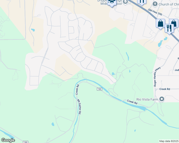 map of restaurants, bars, coffee shops, grocery stores, and more near in Dripping Springs