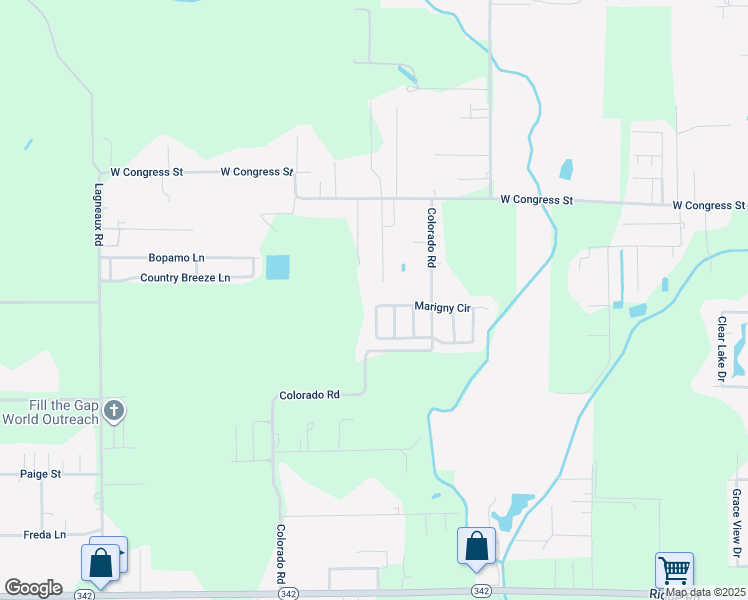 map of restaurants, bars, coffee shops, grocery stores, and more near 222 Marigny Circle in Duson