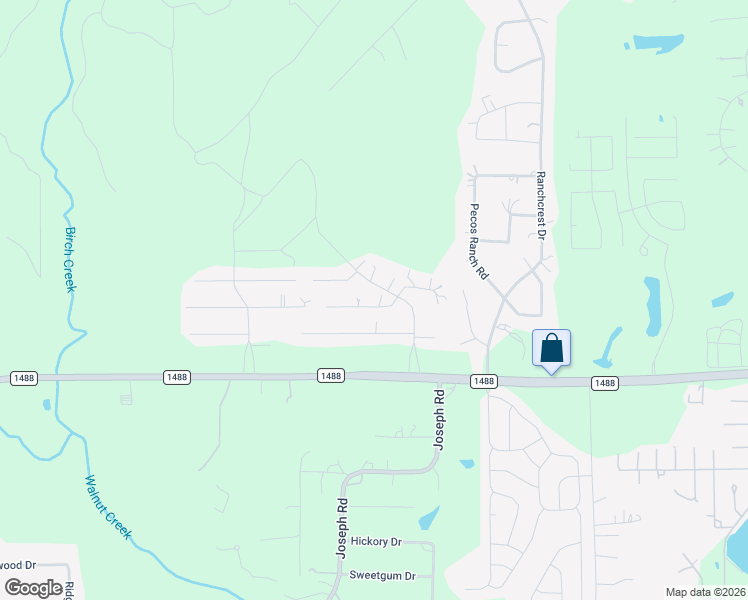 map of restaurants, bars, coffee shops, grocery stores, and more near 25230 Wagon Wheel Court in Magnolia