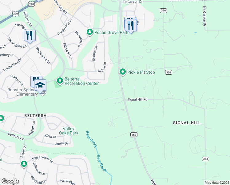 map of restaurants, bars, coffee shops, grocery stores, and more near 12932 Nutty Brown Road in Austin