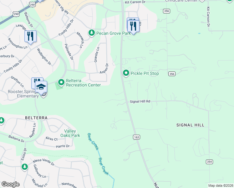 map of restaurants, bars, coffee shops, grocery stores, and more near 12932 Nutty Brown Road in Austin