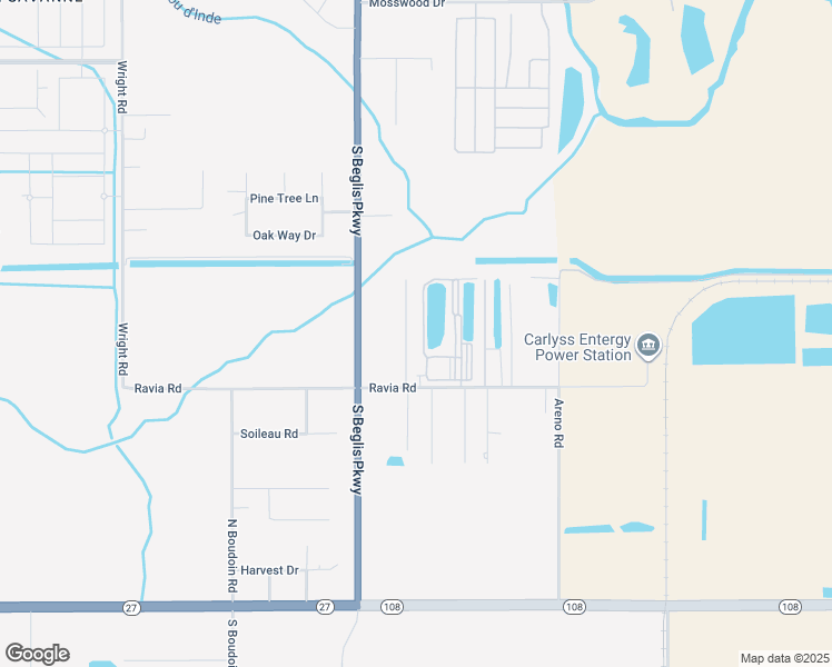 map of restaurants, bars, coffee shops, grocery stores, and more near 4014 Oak Lane in Sulphur