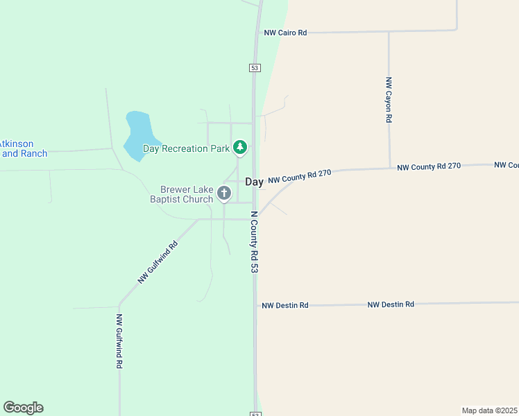 map of restaurants, bars, coffee shops, grocery stores, and more near Northwest Day Avenue in Mayo
