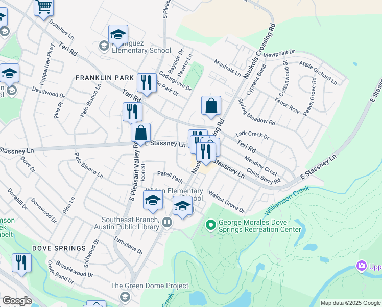 map of restaurants, bars, coffee shops, grocery stores, and more near 5013 Cape Verde Cove in Austin