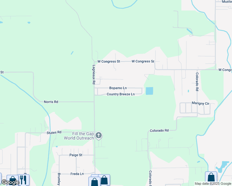 map of restaurants, bars, coffee shops, grocery stores, and more near 228 Bopamo Lane in Duson