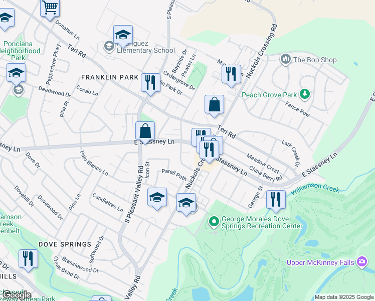 map of restaurants, bars, coffee shops, grocery stores, and more near 5013 Cape Verde Cove in Austin