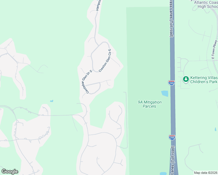 map of restaurants, bars, coffee shops, grocery stores, and more near 9350 Middlebury Glen Court in Jacksonville
