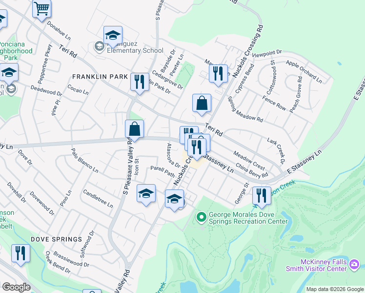 map of restaurants, bars, coffee shops, grocery stores, and more near 5013 Cape Verde Cove in Austin