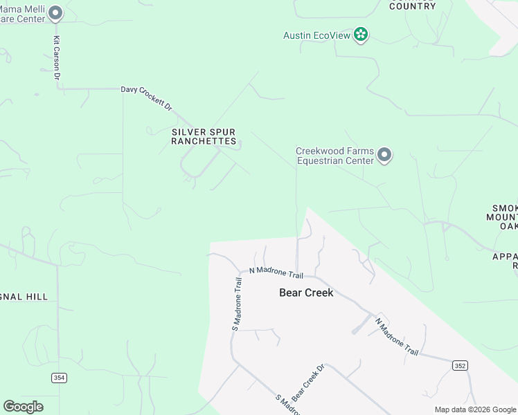 map of restaurants, bars, coffee shops, grocery stores, and more near 10107 Davy Crockett Drive in Austin