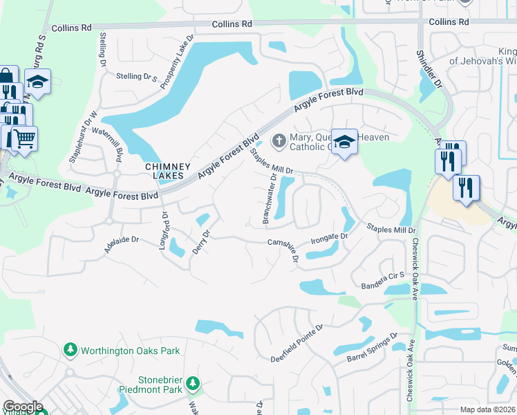 map of restaurants, bars, coffee shops, grocery stores, and more near 9154 Smoketree Drive in Jacksonville