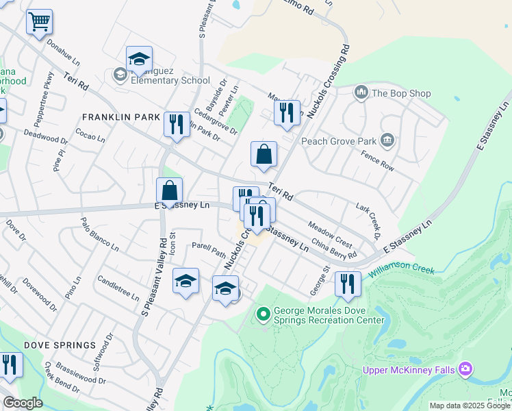 map of restaurants, bars, coffee shops, grocery stores, and more near in Austin