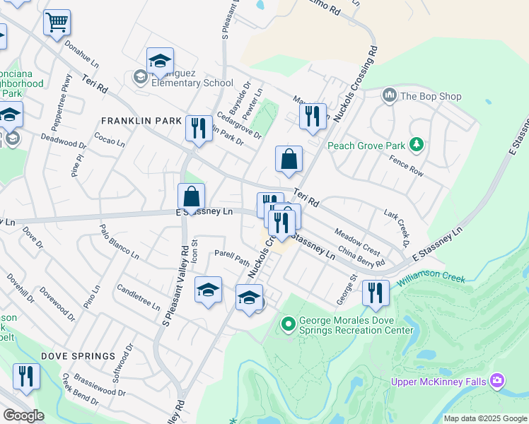 map of restaurants, bars, coffee shops, grocery stores, and more near 5013 Cape Verde Cove in Austin