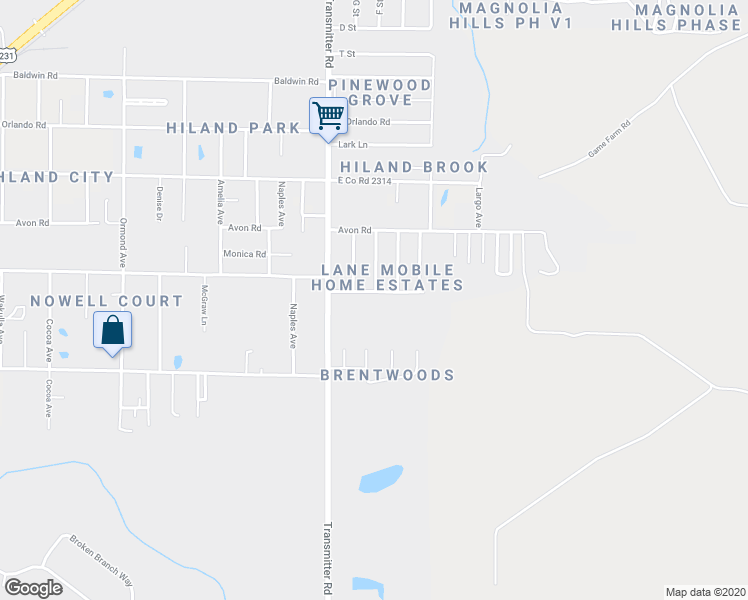 map of restaurants, bars, coffee shops, grocery stores, and more near 3528 Lane Road in Panama City