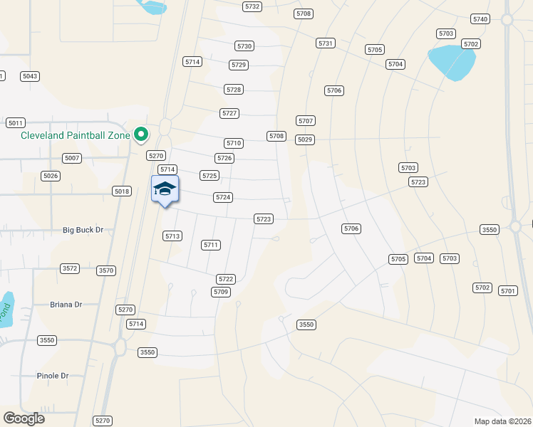 map of restaurants, bars, coffee shops, grocery stores, and more near Unnamed Road in Cleveland
