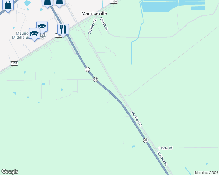 map of restaurants, bars, coffee shops, grocery stores, and more near 12815 Old Highway 62 in Orange