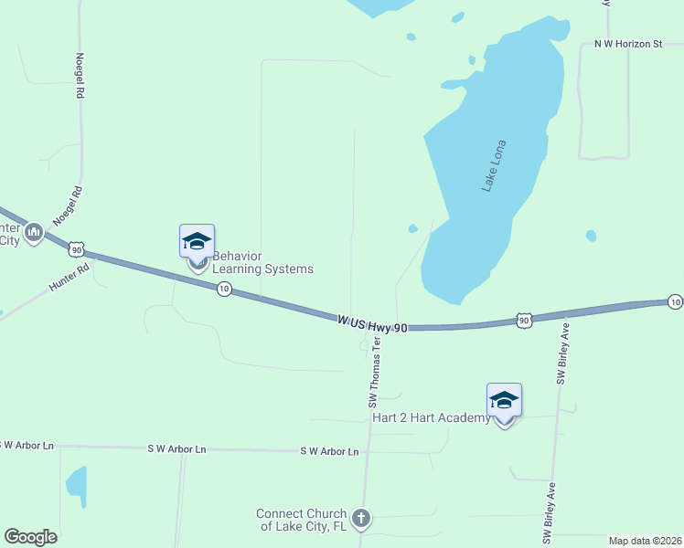 map of restaurants, bars, coffee shops, grocery stores, and more near 7015 Hwy 90 in Lake City