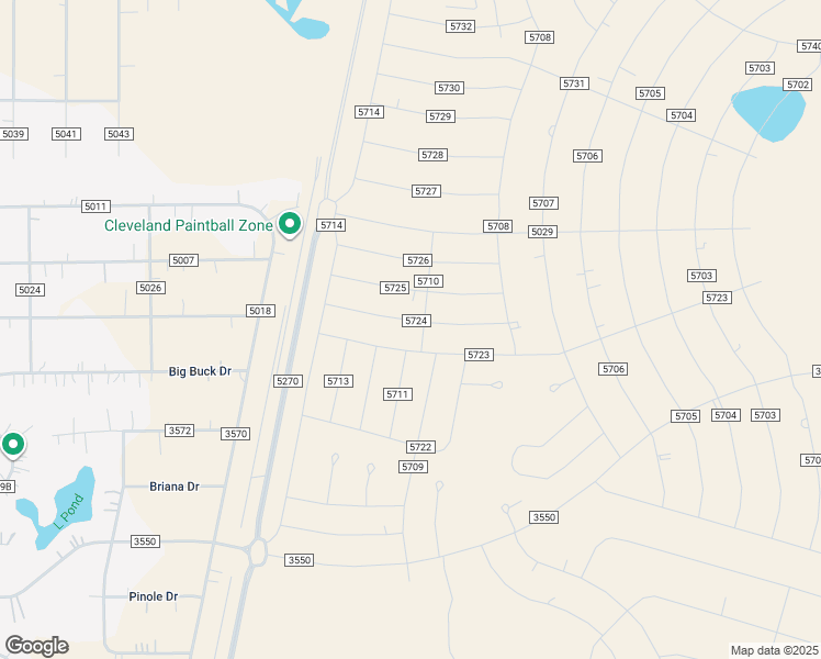 map of restaurants, bars, coffee shops, grocery stores, and more near County Road 5011 in Cleveland