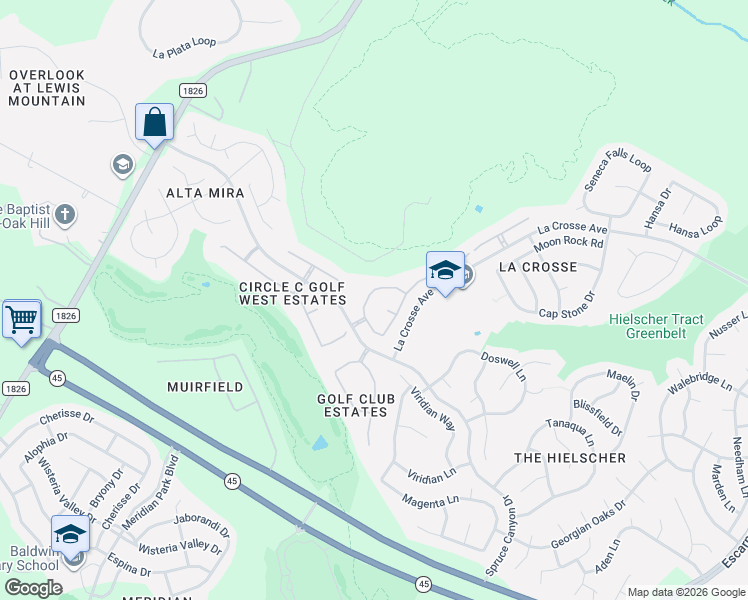 map of restaurants, bars, coffee shops, grocery stores, and more near 11209 Bastogne Loop in Austin