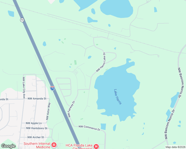 map of restaurants, bars, coffee shops, grocery stores, and more near 454-458 Northwest Harris Lake Drive in Lake City