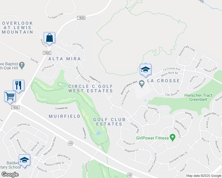 map of restaurants, bars, coffee shops, grocery stores, and more near 11209 Bastogne Loop in Austin