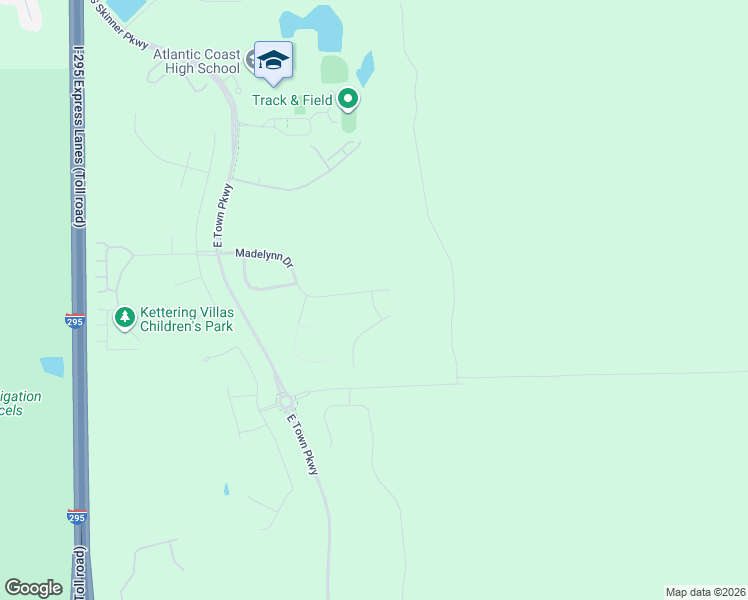 map of restaurants, bars, coffee shops, grocery stores, and more near 11488 Madelynn Drive in Jacksonville