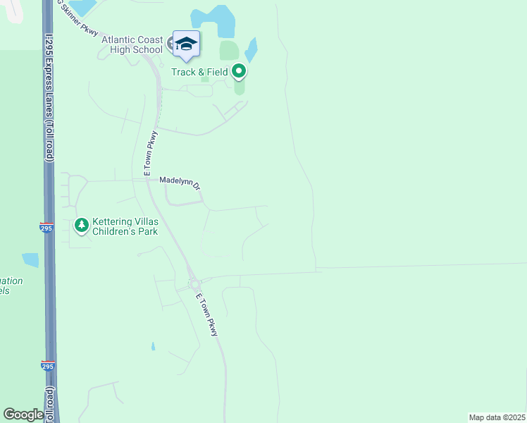 map of restaurants, bars, coffee shops, grocery stores, and more near 11488 Madelynn Drive in Jacksonville