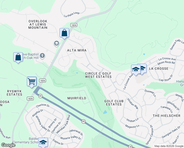 map of restaurants, bars, coffee shops, grocery stores, and more near 7805 Bettis Trophy Drive in Austin