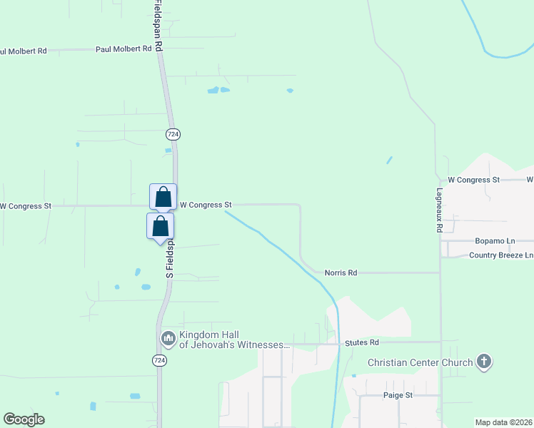 map of restaurants, bars, coffee shops, grocery stores, and more near 6133 West Congress Street in Duson