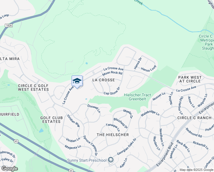 map of restaurants, bars, coffee shops, grocery stores, and more near 10909 Split Stone Way in Austin