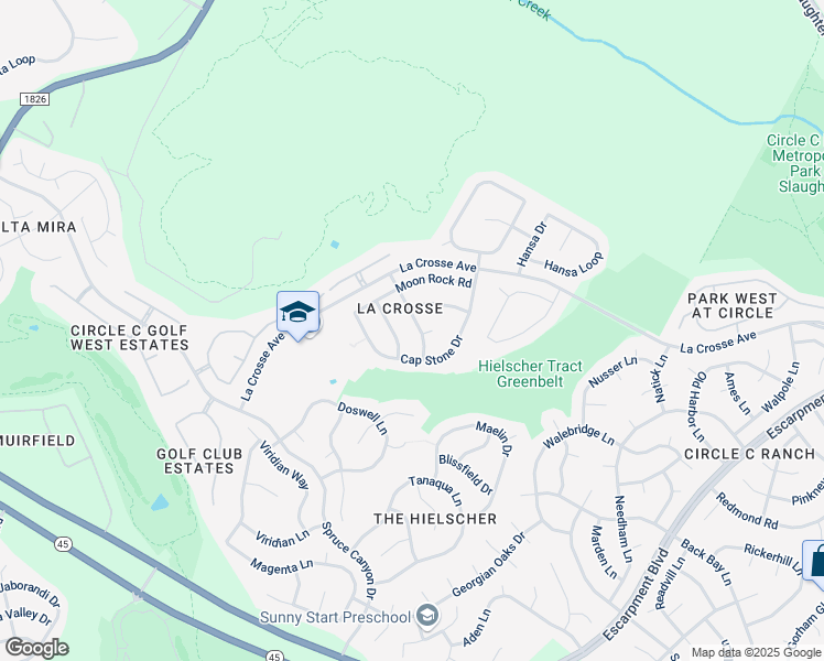 map of restaurants, bars, coffee shops, grocery stores, and more near 10909 Split Stone Way in Austin