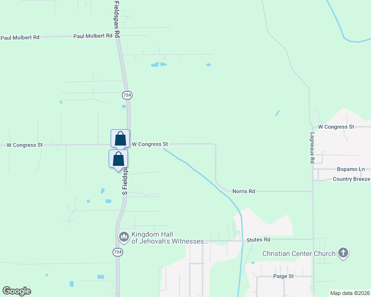 map of restaurants, bars, coffee shops, grocery stores, and more near 6133 West Congress Street in Duson