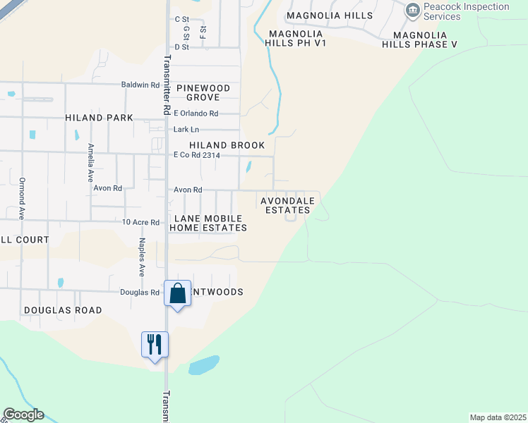 map of restaurants, bars, coffee shops, grocery stores, and more near 2605 Laurel Drive in Panama City
