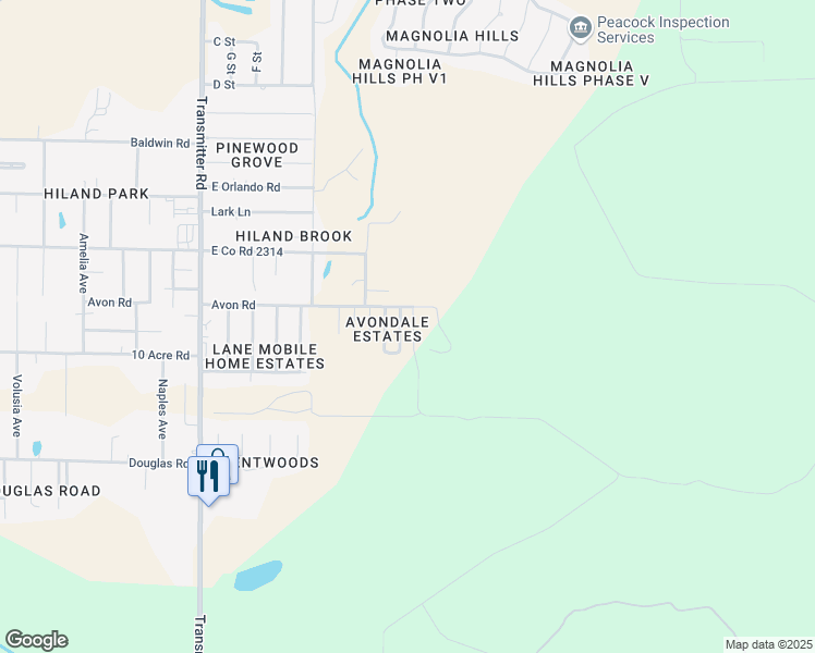 map of restaurants, bars, coffee shops, grocery stores, and more near 2640 Avondale Court in Panama City