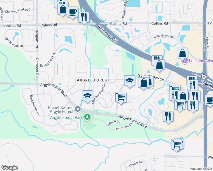 map of restaurants, bars, coffee shops, grocery stores, and more near 8311 Daisy Lane South in Jacksonville