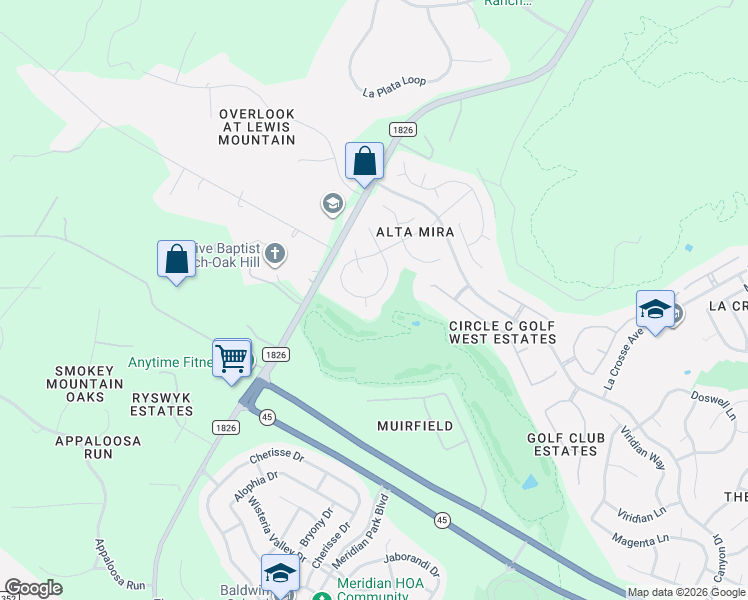 map of restaurants, bars, coffee shops, grocery stores, and more near 8012 Pamplona Vista Cove in Austin