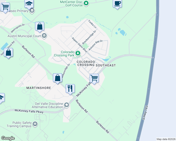 map of restaurants, bars, coffee shops, grocery stores, and more near 3928 Yarborough Avenue in Austin