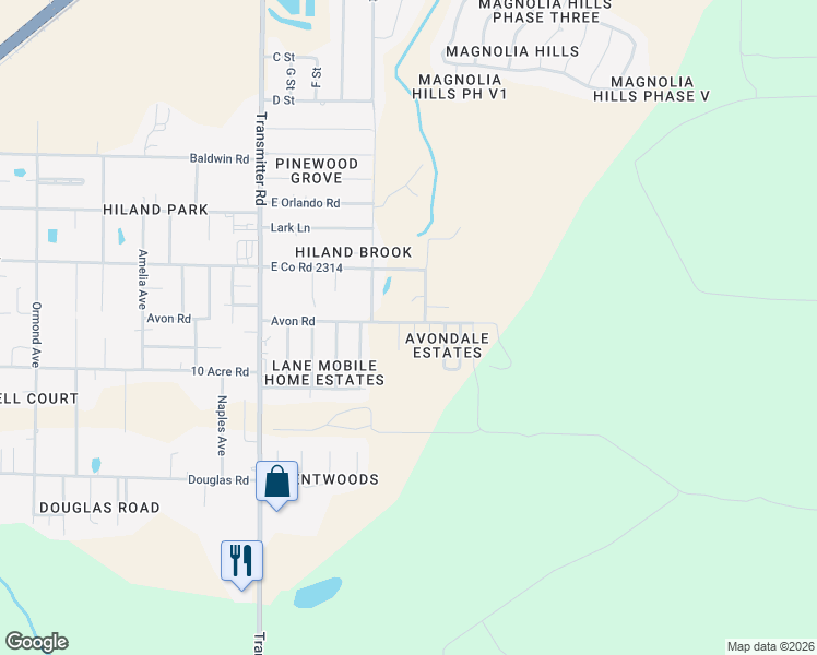 map of restaurants, bars, coffee shops, grocery stores, and more near 2619 Laurel Drive in Panama City
