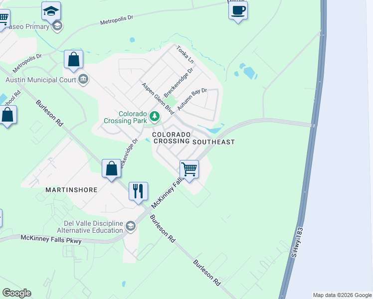map of restaurants, bars, coffee shops, grocery stores, and more near 3905 Yarborough Avenue in Austin
